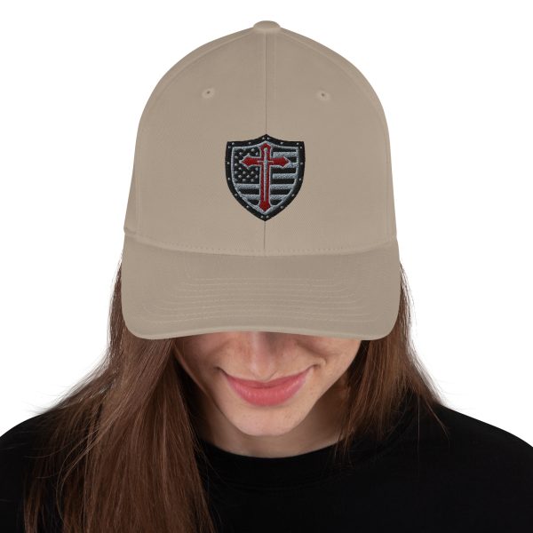 CWM Shield Logo Flexfit Hat With Gray Cross - Image 11