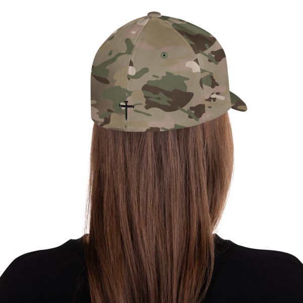 CWM Shield Logo Flexfit Baseball Hat with Black Cross - Image 6