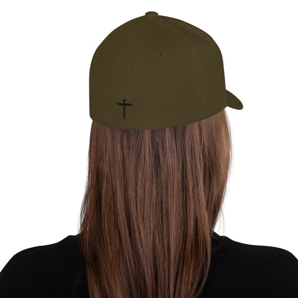 CWM Shield Logo Flexfit Baseball Hat with Black Cross - Image 2