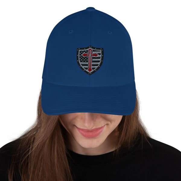 CWM Shield Logo Flexfit Hat With Gray Cross - Image 7